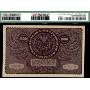 Poland. 1919 1000 Marek I Serja CT