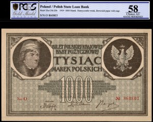 Poland. 1919 1000 Marek O