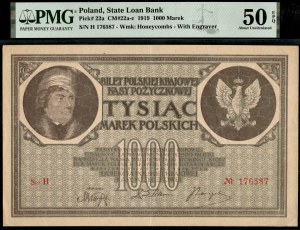 Poland. 1919 1000 Marek Prefix H