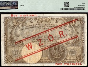 Poland. 1919 1000 Zlotych Wzor niski nadruk