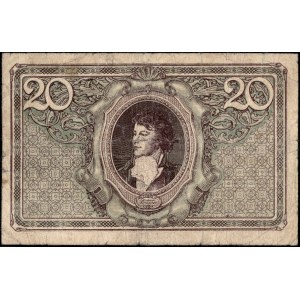 Poland. 1919 20 Marek Prefix K z przecinkiem, rzadka