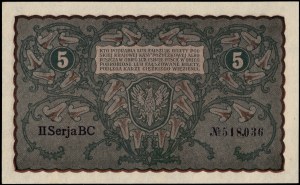 Poland. 1919 5 Marek II Serja BC