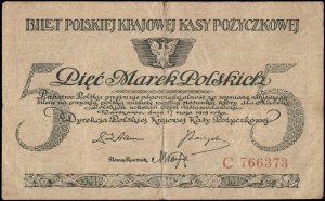Poland. 1919 5 Marek Prefix C