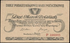 Poland. 1919 5 Marek Prefix P