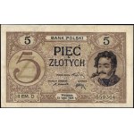 Poland. 1919 5 Zlotych II EM. D