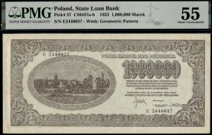 Poland. 1923 1 mln Marek Prefix E 7cyfr
