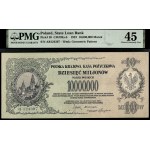 Poland. 1923 10 Mln Marek Prefix AB