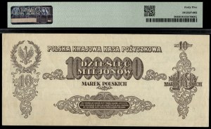 Poland. 1923 10 Mln Marek Prefix AB