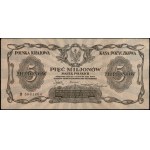 Poland. 1923 5 mln Marek Prefix B