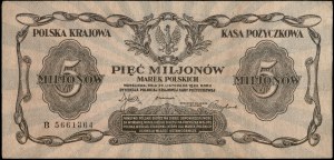 Poland. 1923 5 mln Marek Prefix B