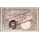 Poland. 1919 50 Zlotych Prefix A.26 WZOR