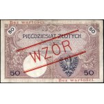 Poland. 1919 50 Zlotych Prefix A.26 WZOR