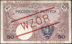 Poland. 1919 50 Zlotych Prefix A.26 WZOR
