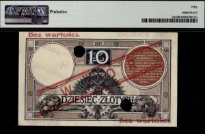 Poland. 1924 10 Zlotych II EM. A WZOR Specimen