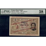 Poland. 1924 5 Zlotych Wzor