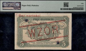 Poland. 1925 5 Zlotych Prefix Wzor Specimen