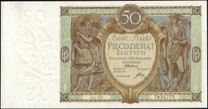 Poland. 1929 50 Zlotych Prefix DU