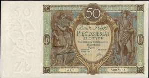 Poland. 1929 50 Zlotych Prefix EY
