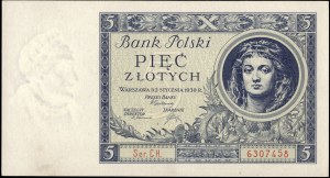 Poland. 1930 5 Zlotych Prefix CH