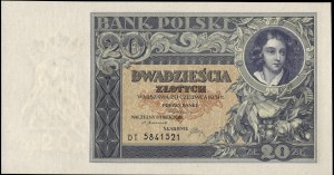 Poland. 1931 20 Zlotych Prefix DT