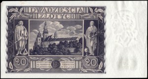 Poland. 1936 20 Zlotych Prefix AR