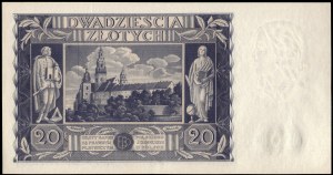 Poland. 1936 20 Zlotych Prefix AT