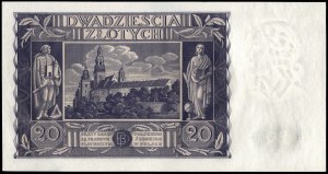 Poland. 1936 20 Zlotych Prefix BN