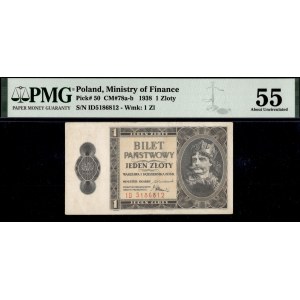 Poland. 1938 1 Zloty Prefix ID