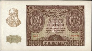 Poland. 1940 100 Zlotych Prefix E