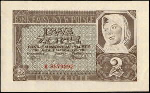 Poland. 1940 2 Zlote Prefix B