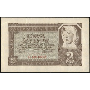 Poland. 1940 2 Zlote Prefix C Single Letter Scarce