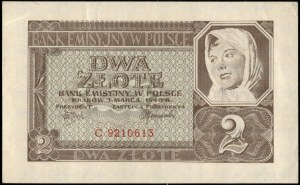 Poland. 1940 2 Zlote Prefix C Single Letter Scarce