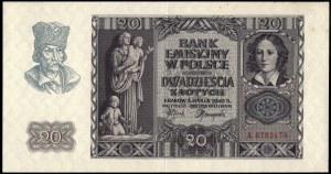 Poland. 1940 20 Zlotych Prefix A