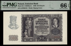Poland. 1940 20 Zlotych Prefix L
