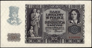 Poland. 1940 20 Zlotych Prefix B