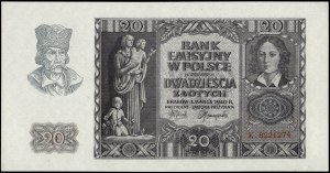 Poland. 1940 20 Zlotych Prefix K