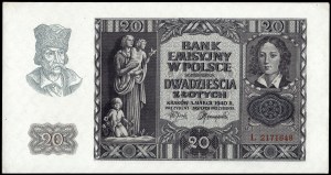 Poland. 1940 20 Zlotych Prefix L