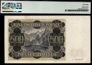 Poland. 1940 500 Zlotych Prefix A