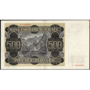 Poland. 1940 500 Zlotych Prefix B
