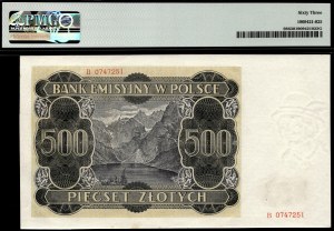 Poland. 1940 500 Zlotych Prefix B
