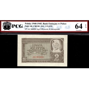 Poland. 1941 2 Zlote Prefix AG