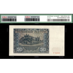 Poland. 1941 50 Zlotych Prefix D