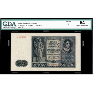 Poland. 1941 50 Zlotych Prefix E