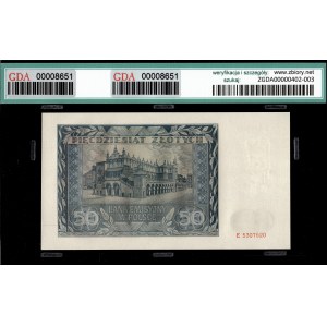 Poland. 1941 50 Zlotych Prefix E