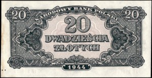 Poland. 1944 20 Zlotych Prefix YY -owe