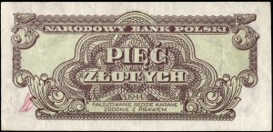 Poland. 1944 5 Zlotych Prefix XC -owym