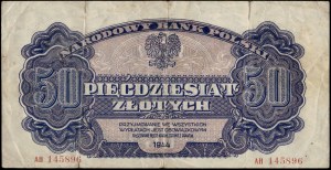 Poland. 1944 50 Zlotych Prefix AH -owym