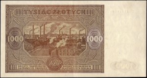 Poland. 1946 1000 Zlotych Prefix E male