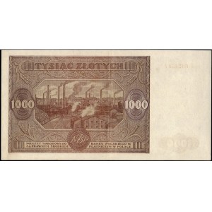 Poland. 1946 1000 Zlotych Prefix R duze