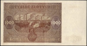 Poland. 1946 1000 Zlotych Prefix R duze